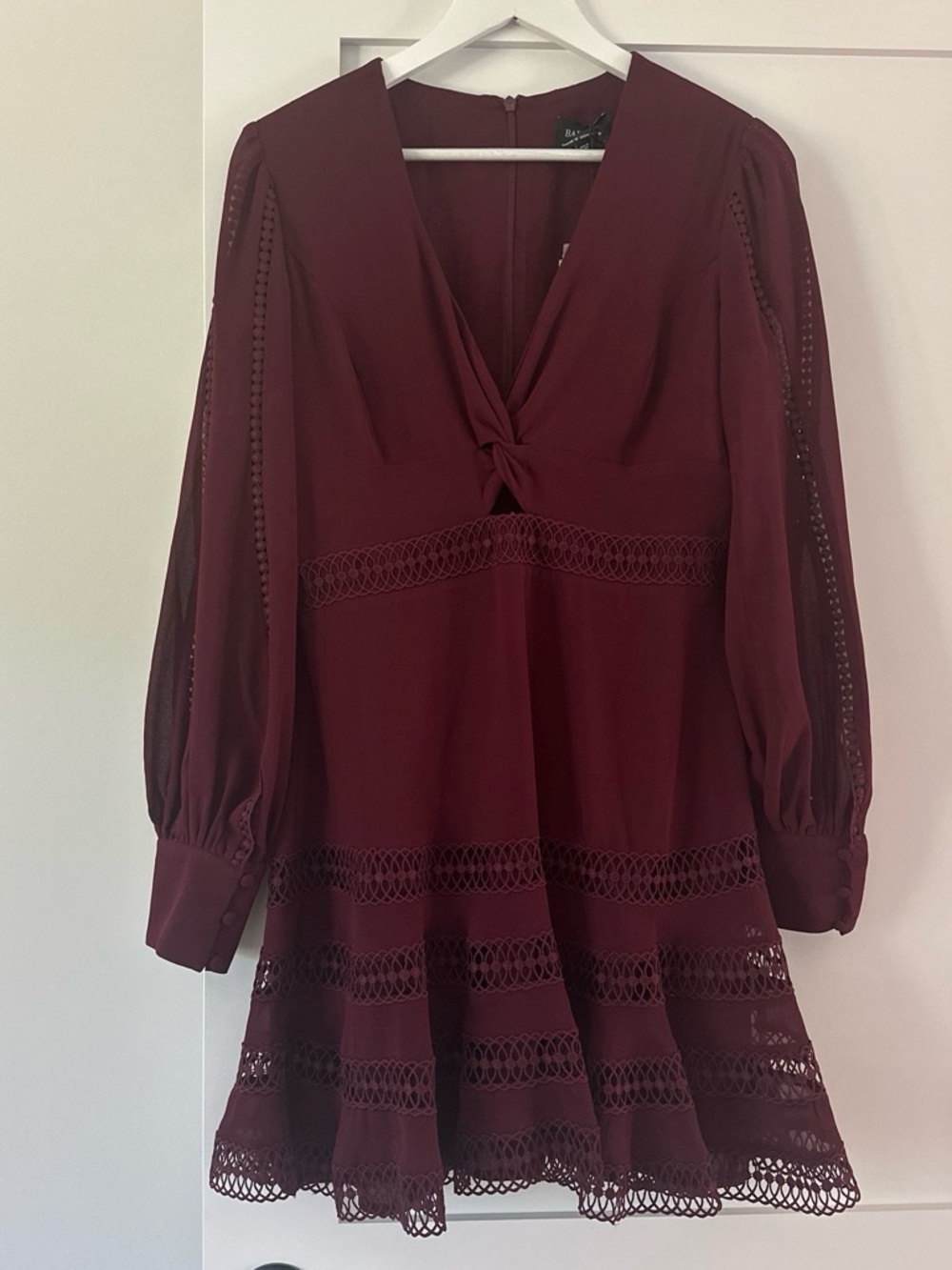 Bardot Burgundy Dress